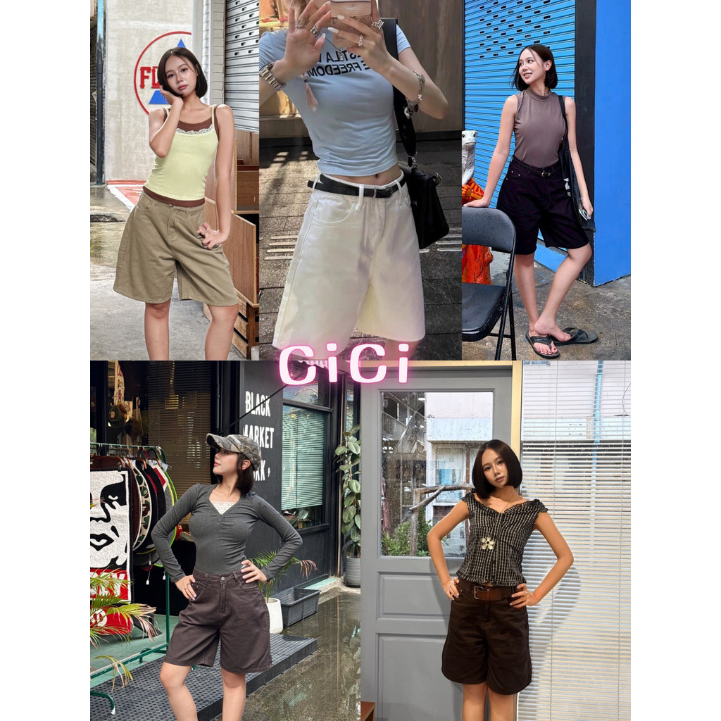 ส่งทันทีCici (No. 511) กางเกงยีนส์ 3 ส่วน ผ้าไม่ยืด สไตล์วินเทจ ทรงเบสิก ใส่แล้วดูเท่ๆ แมทช์ได้ทุกลุค