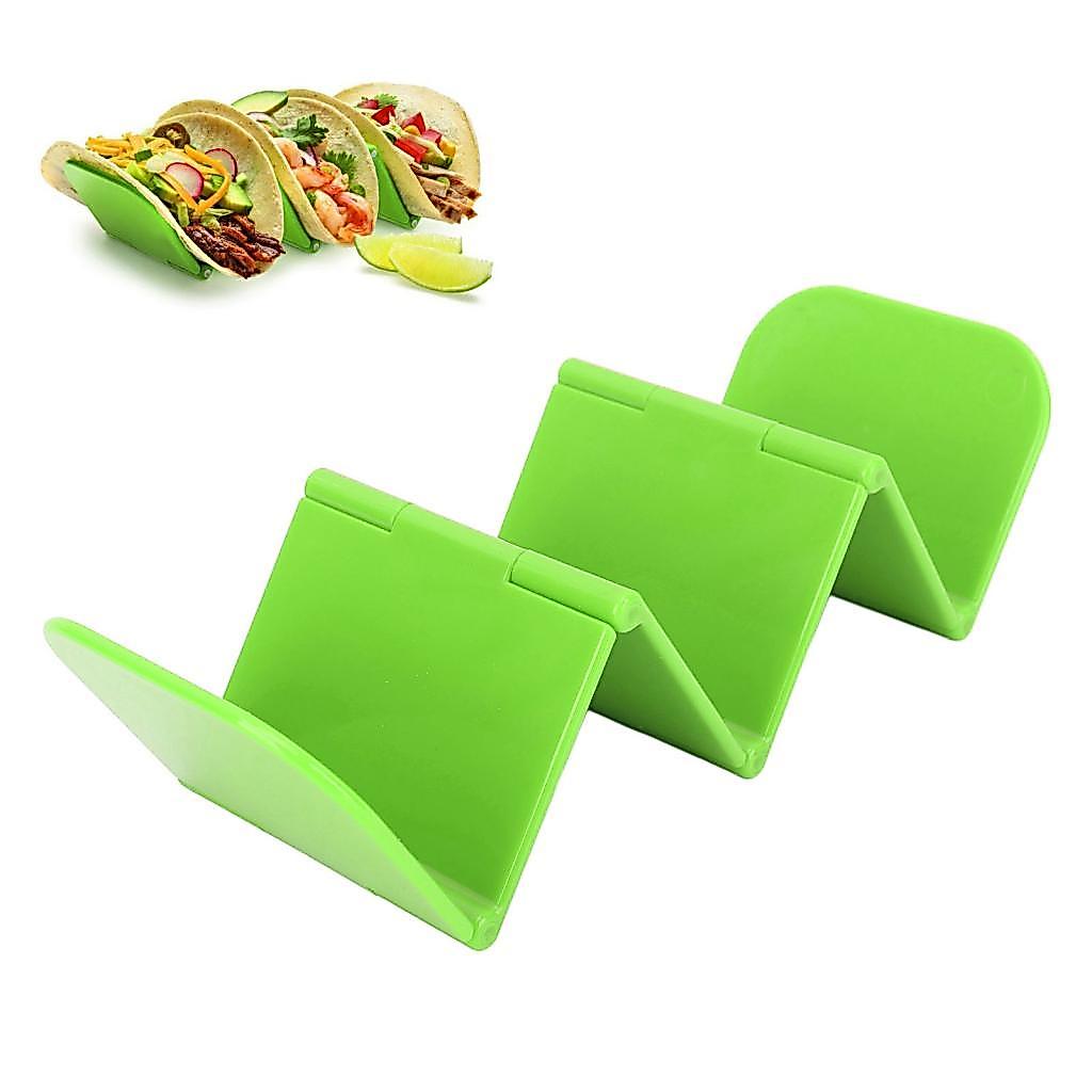 Kanebduk TOPINCN Taco Holder Stand Rack Tray Holds สูงสุด 3 Tacos Wave Shape เครื่องล้างจานและไมโครเ