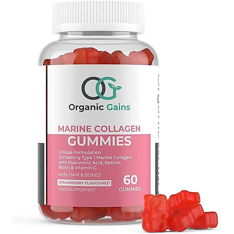 OG Marine Collagen Gummies with Hyaluronic Acid, Retinol, Biotin and Vitamin C + E | Superior Type 1