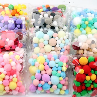ปอมปอมคละขนาด คละสี 1cm-3cm (20กรัม /130-135 ลูก)