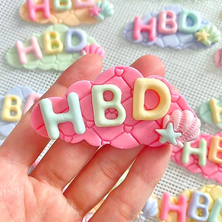 Madame Sugar: น้ำตาลกัมเพส ”ป้ายHBD” ปัดเงาวิ้งๆ เลือกสีได้ 🎂: มาดามซูการ์