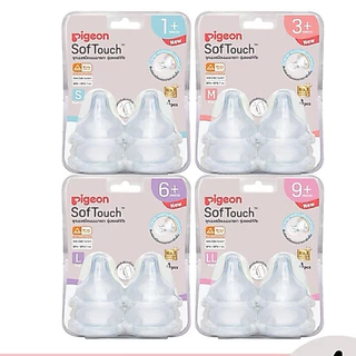 Pigeon New soft touch plus จุกนมพีเจ้นคอกว้างเสมือนนมแม่