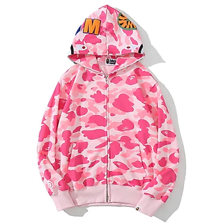 BAPE เสื้อแจ็คเก็ตคลุมด้วยผ้าแบบลำลองสำหรับบุรุษและสตรีแบบใหม่ส่องสว่าง 0819