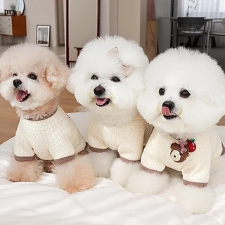 【Hipidog】เสื้อผ้าสัตว์เลี้ยง ชุดเดรสกระโปรง ลายหมีน่ารัก สําหรับสุนัข แมว