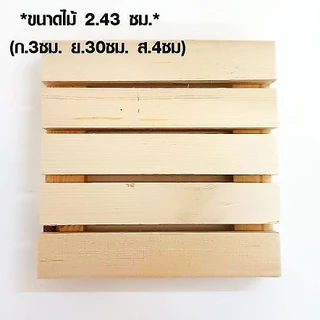 ไม้ระแนง ไม้พื้น แผ่นไม้ปูพื้น มี 3 ขนาด ใช้งาน คอนโด ระเบียง พื้นสวน สนามหญ้า ตกแต่งสวน วางอาหารแมว A BP