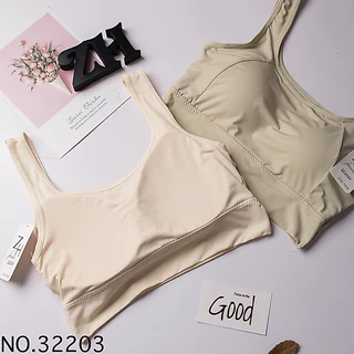 บราฟองน้ำในตัว สปอร์ตบราผ้าลื่นสินค้าพร้อมส่งZH.32203