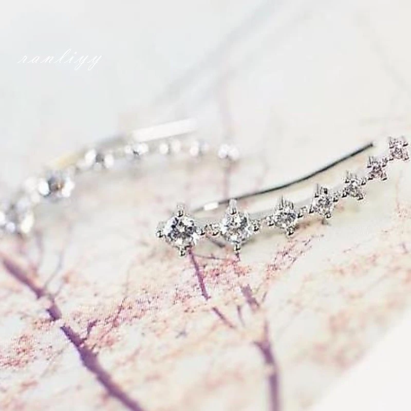 ต่างหูเงิน S925 Seven Star ประดับเพทาย สไตล์เกาหลี thumbnail 10