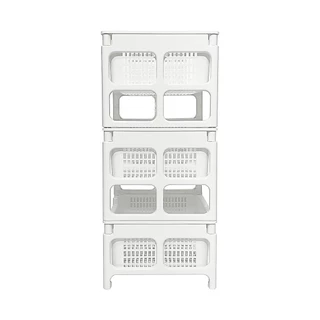 ชั้นวางของพลาสติกอเนกประสงค์ 3 ชั้น KASSA HOME รุ่น API-1030L ขนาด 51 x 41 x 90 ซม. สีขาว