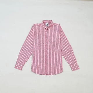 PHASHII SHIRT เสื้อเชิ๊ตผู้ชายแขนยาว รุ่นริ้วใหญ่ ผ้า COTTON ใส่สบาย เนื้อผ้านุ่ม ขายดีมาก!