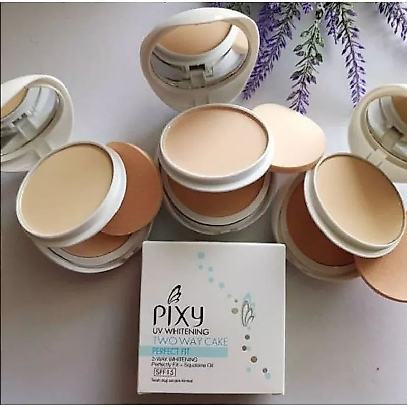 Pixy white box 2in1 Pressed Powder With Sponge
