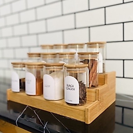 DAFE CANISTER SET 12 ชิ้น SPICE CANISTER กระจกคุณภาพสูง