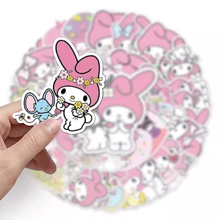 50 ชิ้นน่ารัก Melody การ์ตูน Graffiti สติกเกอร์กันน้ําสําหรับ DIY โทรศัพท์แล็ปท็อปโน้ตบุ๊คกีตาร์จักรยานหมวกกันน็อครถตกแต่ง Decal