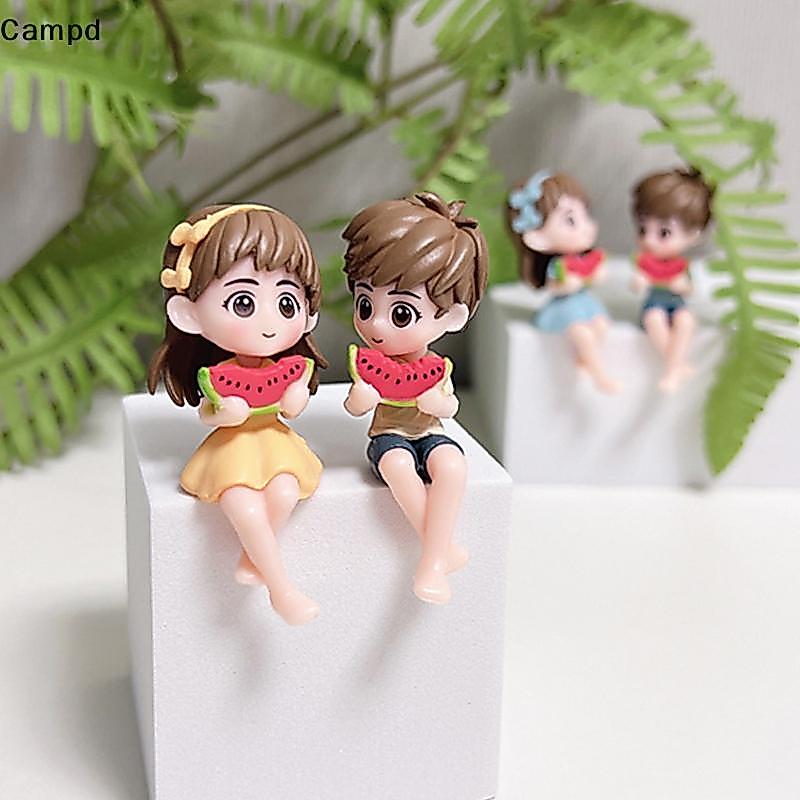 Campd Unique Lovers ตุ๊กตาแตงโมกินเครื่องประดับสําหรับแดชบอร์ดรถของขวัญโรแมนติกสําหรับคู่รัก (TH)