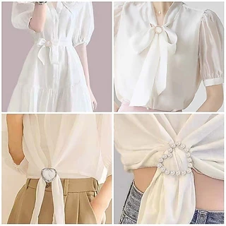 เข็มกลัด แหวนจั๊มชายเสื้อ แบบไร้เข็ม มัดปลายเสื้อ เข้ารูปเสื้อ ใช้กับ ห่วงผูกผ้าพันคอ (พร้อมส่งค่ะ) G3209