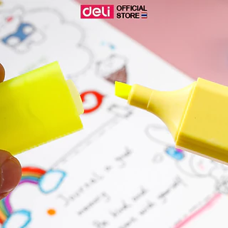 (Spongebob X Deli) ชุดปากกาไฮไลท์ 6 สี Deli รุ่น U375 หัวตัด เน้นข้อความ (1ชุด/6สี)(จำหน่าย 1 ชุด)