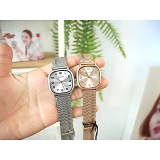 JULIUS JA-1403 นาฬิกาข้อมือผู้หญิง สายสแตนเลส กันน้ำ Quartz นาฬิกาแฟชั่นผู้หญิง พร้อมกล่อง