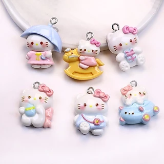 10 ชิ้นเรซิ่นการ์ตูนสัตว์จี้จําลองน่ารัก Meimeidi Chacha สุนัขหูใหญ่สุนัขจี้ diy เครื่องประดับอุปกรณ์เสริม