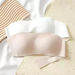 บราสุขภาพ เสื้อชั้นในไร้โครง สีพื้น เสื้อในเกาะอก ผู้หญิง SoftBra ฟองน้ำบาง เนื้อผ้านิ่ม สวมใส่สบาย