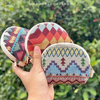 กระเป๋าสตางค์ผ้าทอ 🌿ใส่บัตร ใส่เหรียญ มีหลายลายให้เลือก จุของได้เยอะ กระเป๋าของฝาก ของแจก