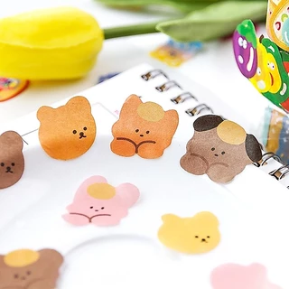 100 ชิ้น/ม้วน Dot Washi สติกเกอร์ขนมเค้กผลไม้การ์ตูน Washi Masking เทปสําหรับศิลปะวางแผนวันหยุดการ์ดตกแต่ง