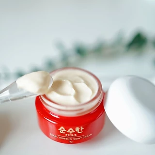 [ Pure Official ] ครีมโสมไข่มุก-สูตรใหม่- PURE SKINCARE PEARL GINSENG NIGHT CREAM 12g.