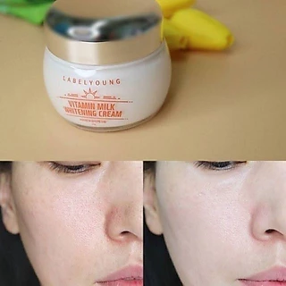 LABEL YOUNG Vitamin milk whitening cream 55 ml [ ครีมหน้าสด ]