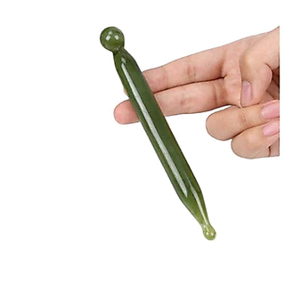 เซอร์เพนทีน(Serpentine) 7ชิ้น หินกัวซา ลดหน้าบวม กัวซานวดหน้า กวซาหยก gua sha