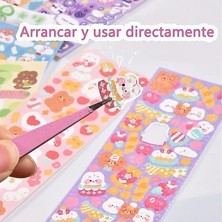 ชุดสติกเกอร์น่ารัก สติกเกอร์เลเซอร์ ลายการ์ตูนน่ารัก สําหรับเด็ก DIY เครื่องเขียนตกแต่ง-