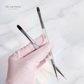 พู่กันเจล 2 หัว 5 ตัวเลือก ORGANAIL/PITCHA 2in1 nail brush ใช้ได้ทั้งวาดลายและทำเล็บเจล