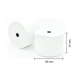 กระดาษความร้อน 57x30mm (10ม้วน) หนา 65แกรม สำหรับออกใบเสร็จ