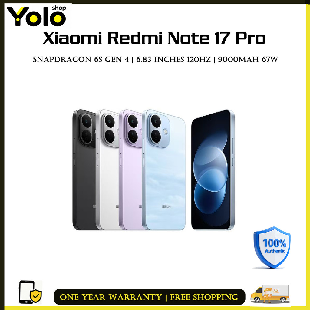 Xiaomi Redmi Note 17 Pro China Version 6.83" AMOLED Display Snapdragon 6s Gen 4 50MP+8MP Camera 67W 