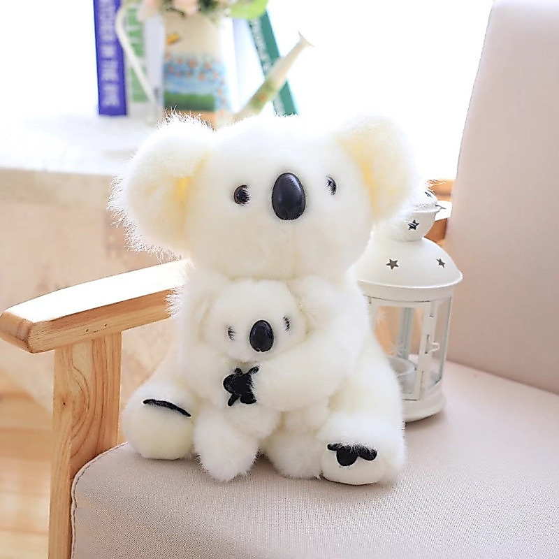 แม่ลูก Koala ตุ๊กตาของเล่นจําลอง Koala Wombat ตุ๊กตา Plush ผ้าของเล่นของขวัญวันเกิดหญิง
