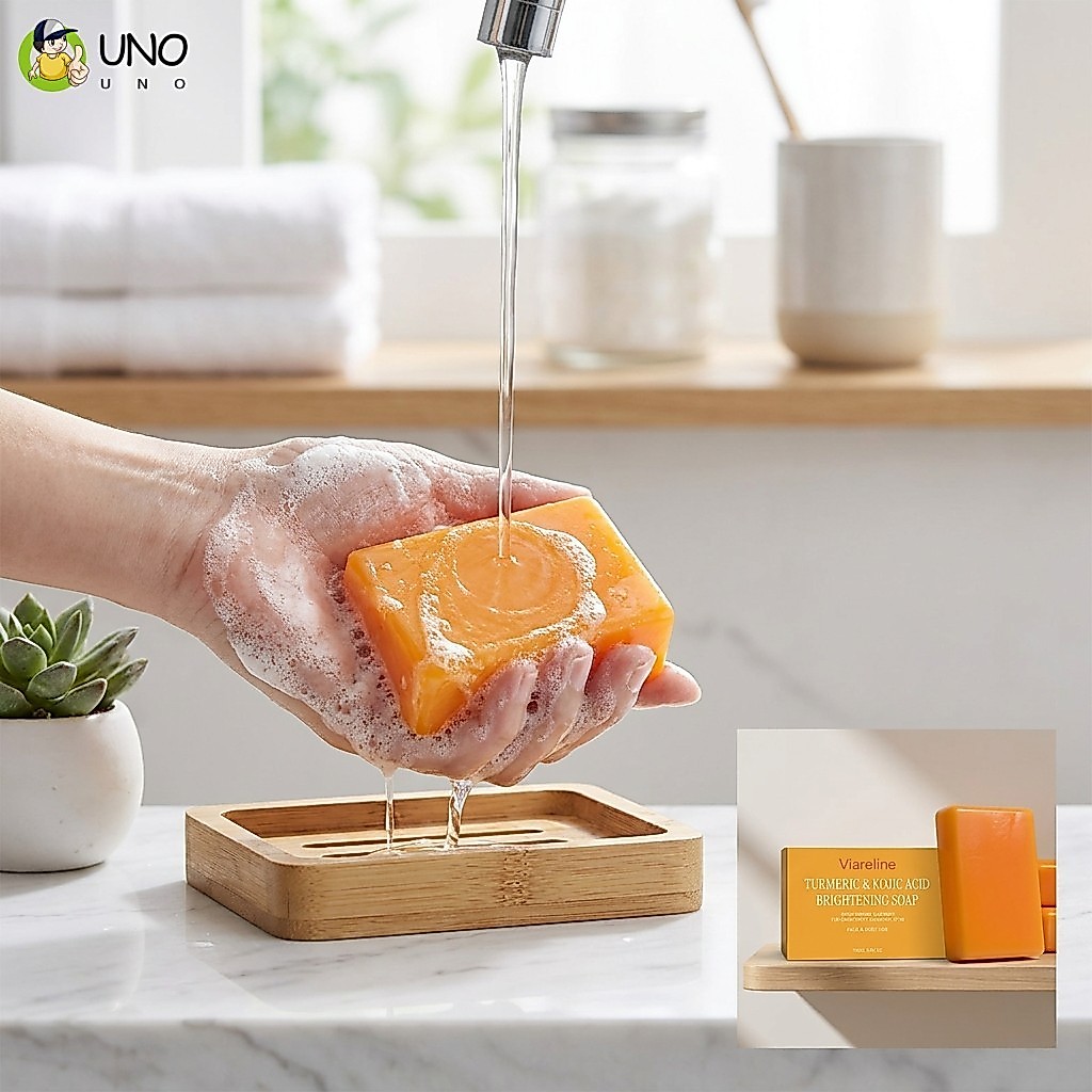Kojic Acid Brightening Soap Bar สําหรับทําความสะอาดผิวที่ให้ความชุ่มชื้นและกลิ่นหอมสดชื่น