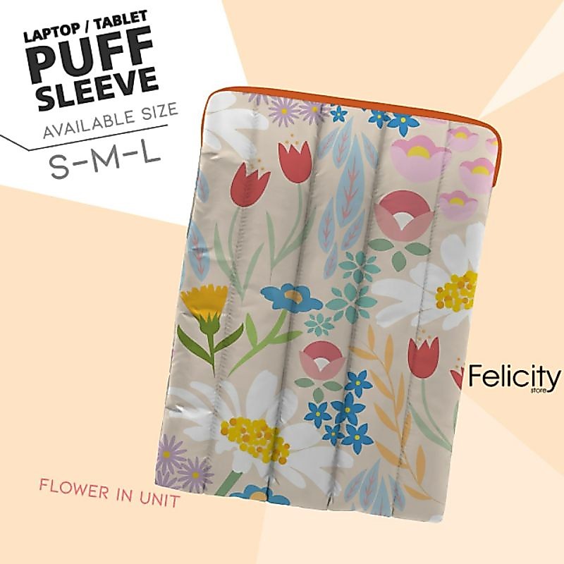 MNK l PUFFY LAPTOP SLEEVE | PUFFY LAPTOP | กระเป๋าปักเป้า | POUCH LAPTOP By Manukashop l