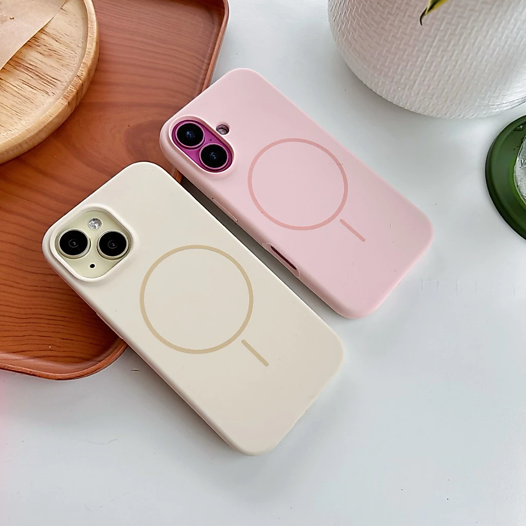 ใหม่ งานกำมะหยี่ เคสซิลิโคนชาร์จไร้สายวงแหวนแม่เหล็ก for iPhone11'12'13'14'15'16'PRO'MAX 7plus 16promax 15Promax 16plus thumbnail 5