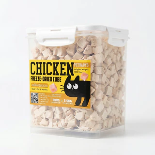 🐱อกไก่เต๋า🐶อกไก่ฟรีซดราย 100% ฟู้ดเกรด ขนมแมว ฟรีซดรายแมว ไก่ฟรีซดราย ขนม ไก่แมว