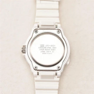 สายเรซิ่นซิลิโคนสําหรับ Casio LRW-200H ผู้หญิง Glossy สีดําสีขาวสีชมพูกีฬากันน้ํานูนยางนาฬิกาสร้อยข้อมือ 14 มม.