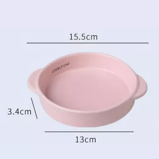 Restock ชามเซรามิค Lovely อาหารแมว ชามแมว จานอาหารสัตว์เลี้ยง เซรามิก Bowl