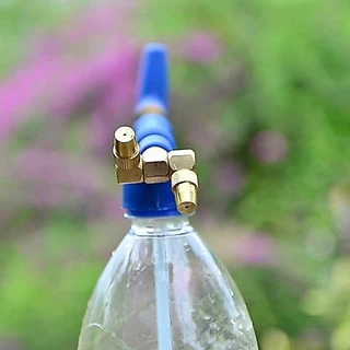 COUR เครื่องพ่นชลประทาน,แรงดันสูงทองเหลือง Atomizing Misting หัวฉีด, Push-pull เดี่ยว/คู่หัวปรับขวดเครื่องดื่ม Sprayer
