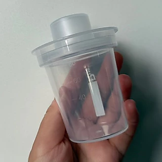 COUNTDOWN PLUS ถ้วยแบ่งเวย์ กระปุกแบ่งผงเวย์โปรตีน สำหรับพกพา 80ml. สะดวก ฝาปิดสนิท ไม่หลุด วัสดุ PP BPA FREE
