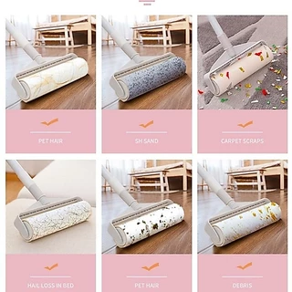 ที่กลิ้งเก็บขน ที่กลิ้ง+10 ม้วนกาว ลูกกลิ้งเก็บขน ลูกกลิ้งเก็บฝุ่น ที่กลิ้งกำจัดฝุ่น รีฟิลลูกกลิ้ง ลูกกลิ้งทำความสะอาด