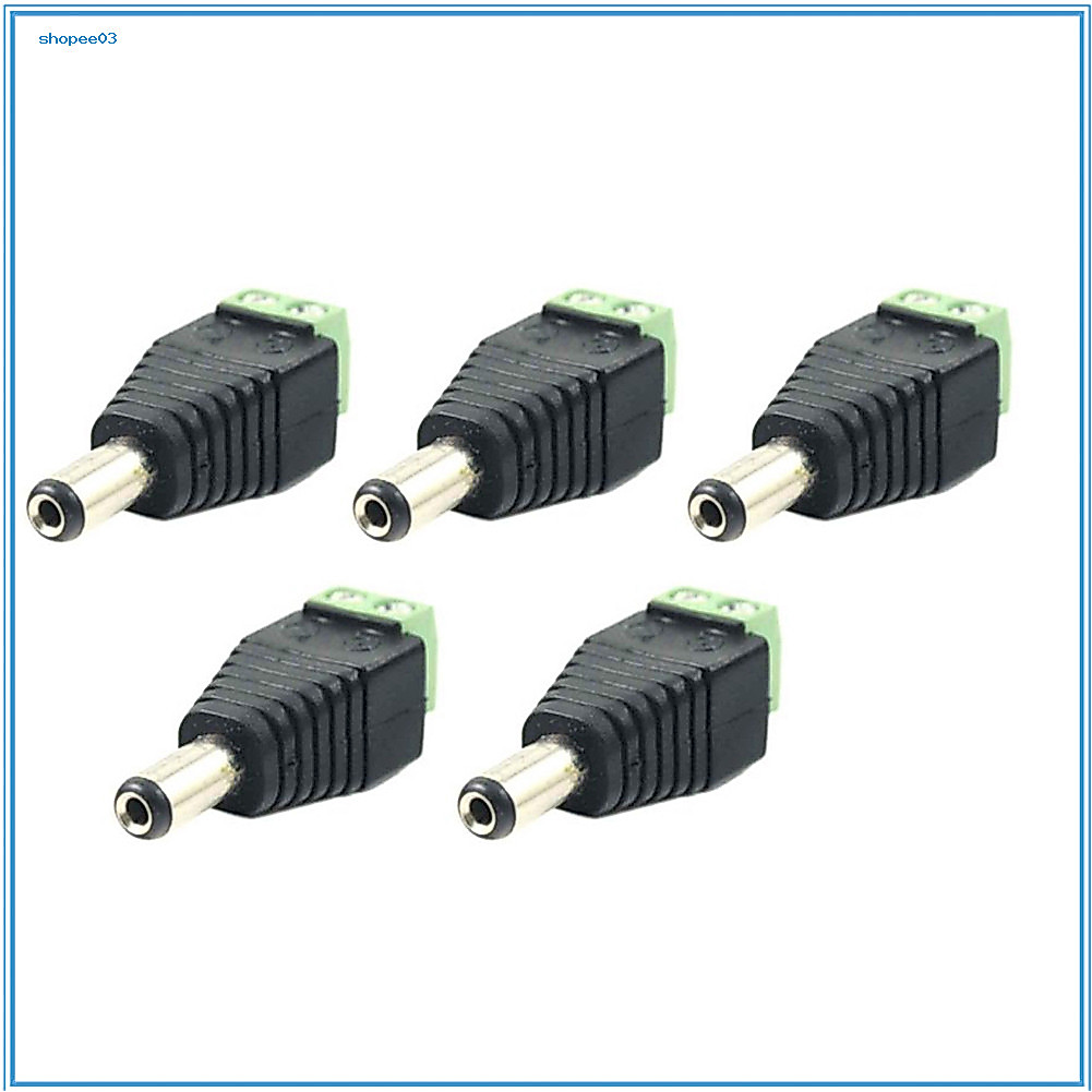 [Ky] 5 ชิ้น DC 12V ชายหญิงปลั๊กไฟอะแดปเตอร์สําหรับ 5050 ไฟ LED Strip