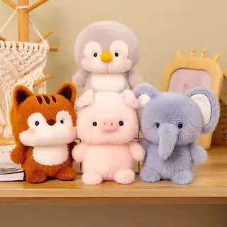🧸💕 ตุ๊กตาสหาย 16เซนติเมตรช้างตุ๊กตาสัตว์หมอน แฟชั่นหมีสุดนุ่มตุ๊กตาสัตว์ของเล่นตุ๊กตานอนของขวัญ