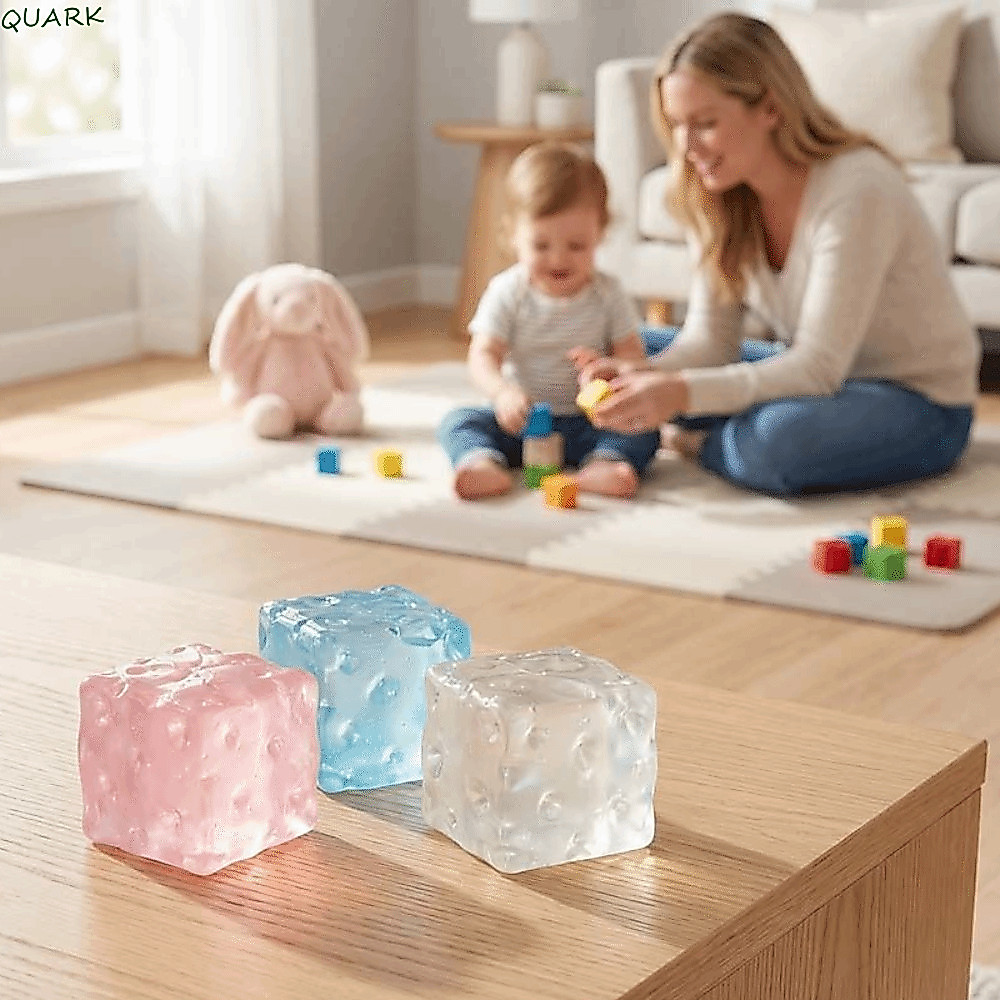 QUARK Cheese Cube Stress Ball, Slow Rising Square Shape สีสัน Maltose Squishy อยู่ไม่สุขนุ่ม Slow Re