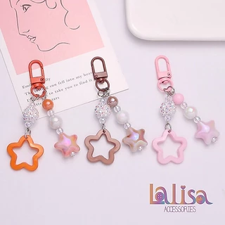 พวงกุญแจลายดาวน่ารักฟรุ้งฟริ๊ง alloy keychain Q1265