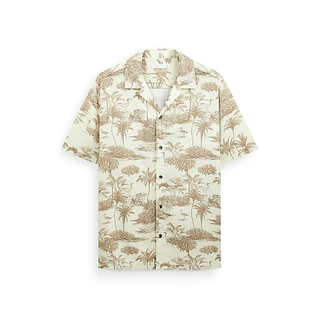 AIIZ เสื้อเชิ้ตฮาวายผู้ชายแขนสั้นพิมพ์ลาย AIIZ Men's Printed Resort Short Sleeve Shirt
