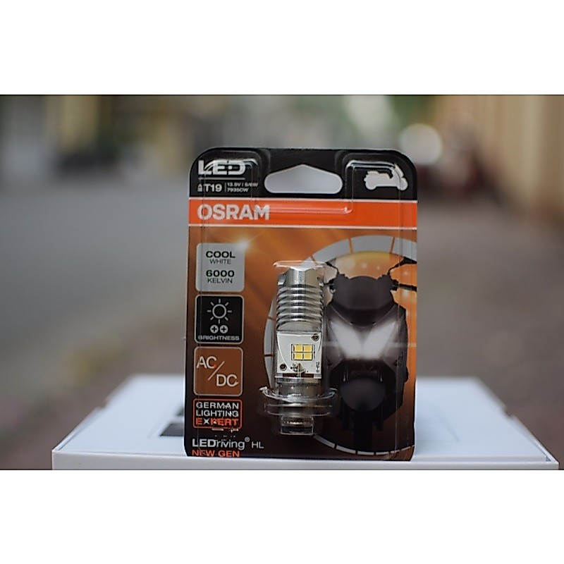 [LEDT2 ISOP] ไฟหน้า Osram Moto LED HS1 และ M5 (T19) [จํานวน 1 ชิ้น]