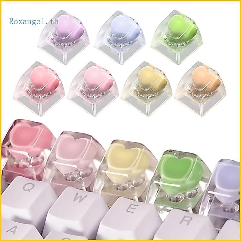 ROX SA Heart Keycap สําหรับคีย์บอร์ดแบบกลไกสําหรับติดตั้งง่ายบน MX Switches Keycaps 1PC Keycap เท่าน