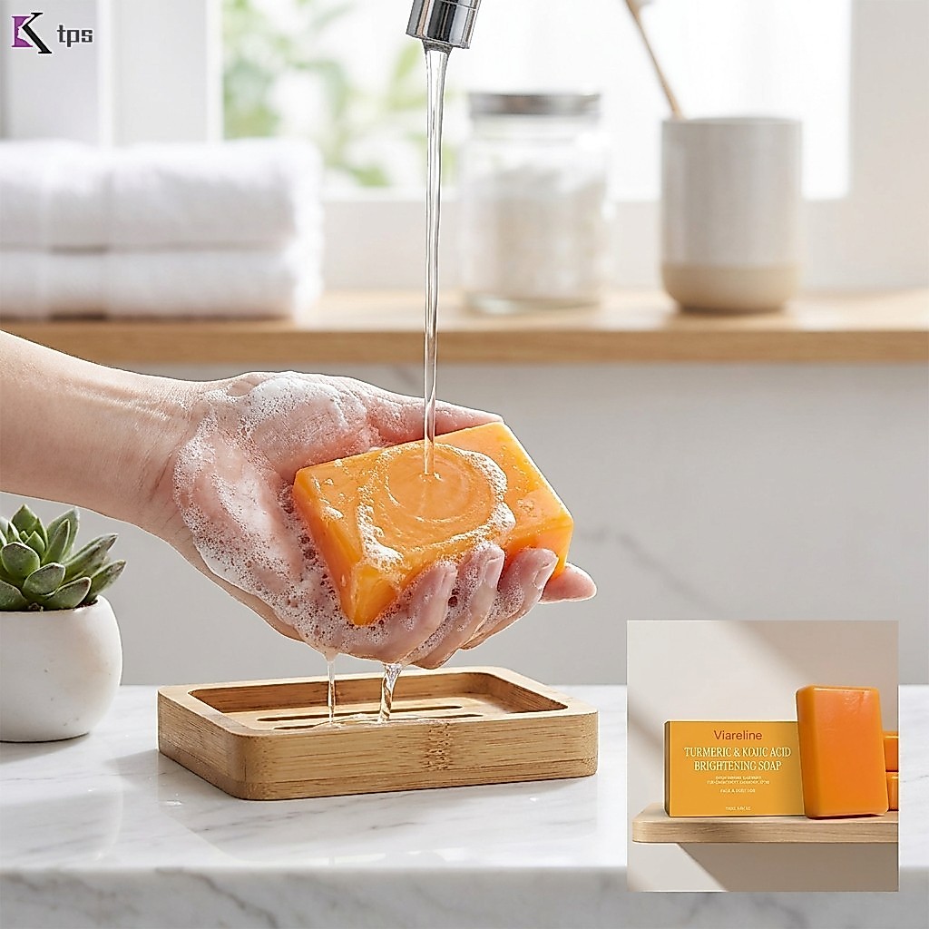 Kojic Acid Brightening Soap Bar สําหรับทําความสะอาดผิวที่ให้ความชุ่มชื้นและกลิ่นหอมสดชื่น