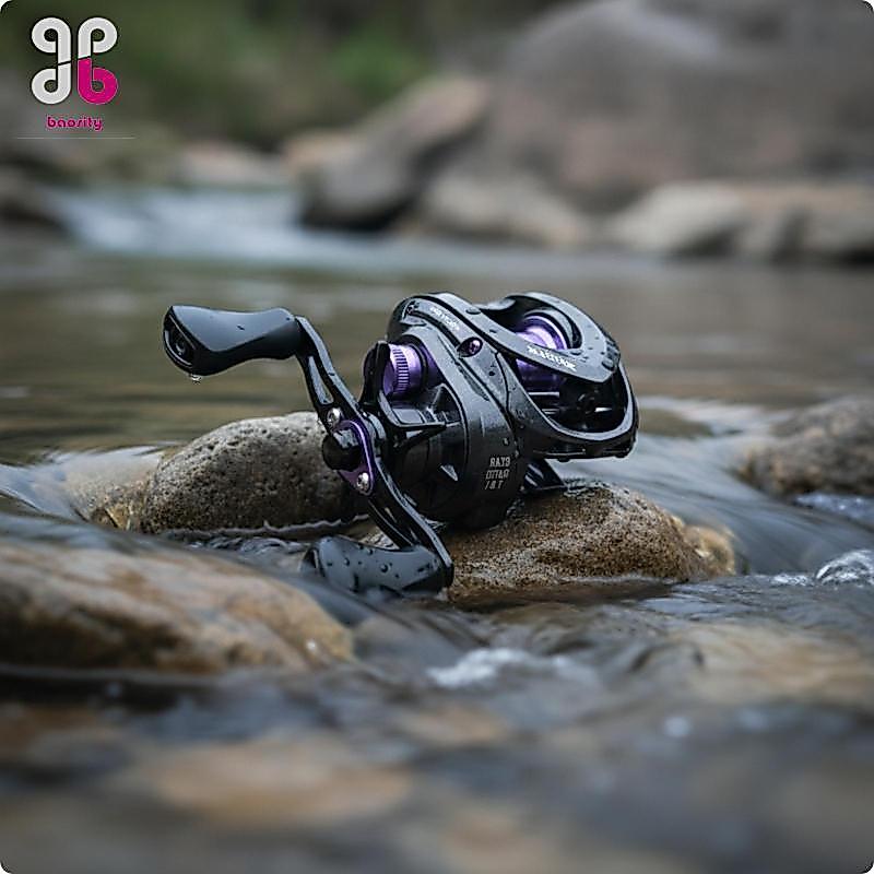 รอกตกปลาBaosityพร้อมเบรก DC Extra-Light Low Profile Baitcaster พร้อมแกนตื้น Smooth Low Profile Reel 